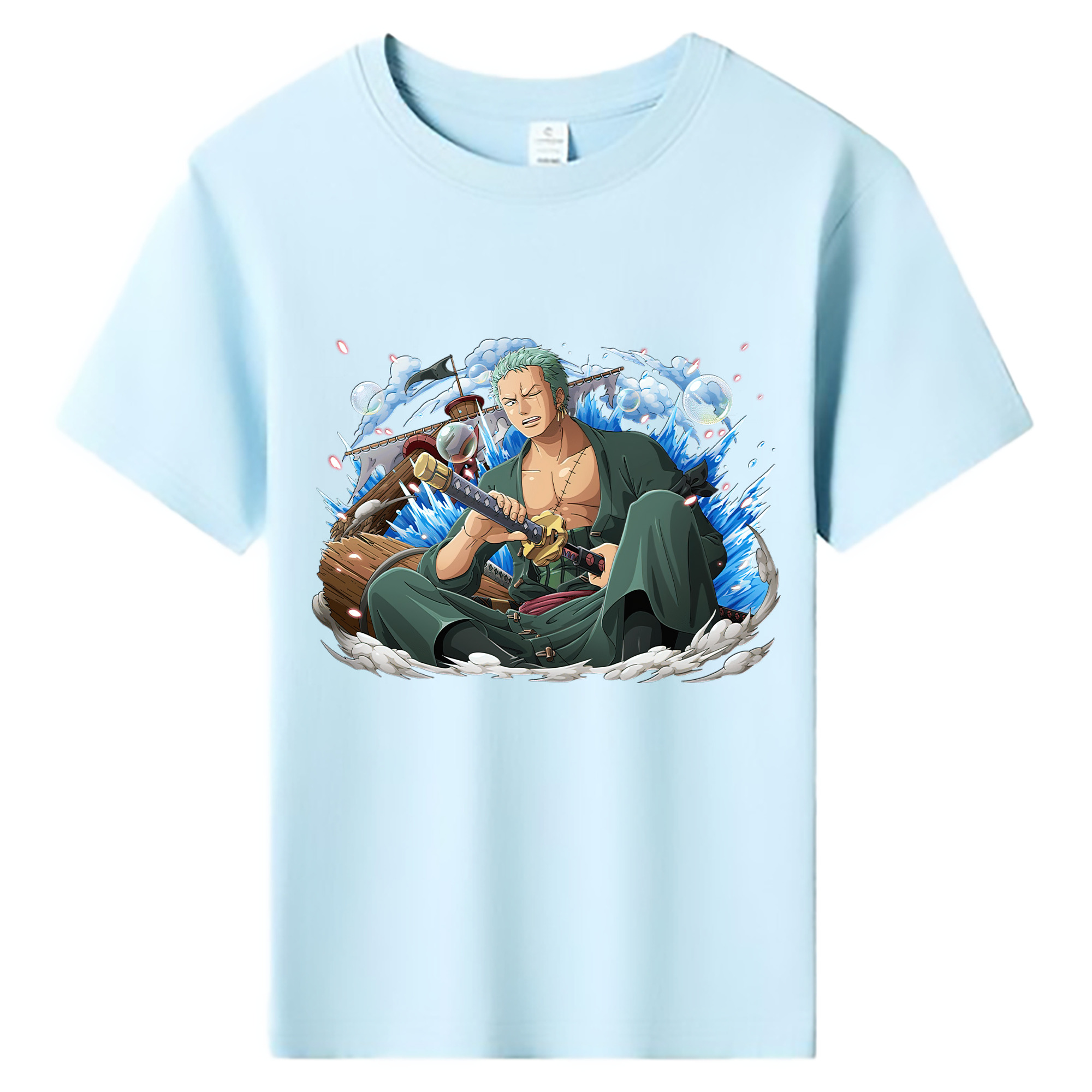 ワンピース ロロノア・ゾロ ONE PIECE Roronoa Zoro 綿100％キッズTシャツ（フロントプリント）